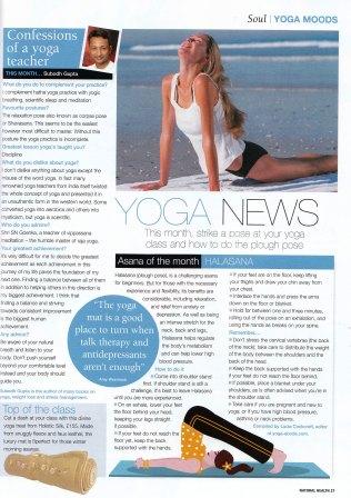 Subodh Gupta Interview Natural Health Magazine Nov 2009
